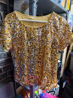 15. ✨💛 Gold Sequin Glam Top - Shine All Night! 💛✨