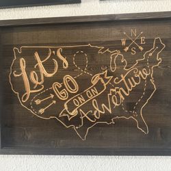 Handmade Wooden Adventure Wall Art