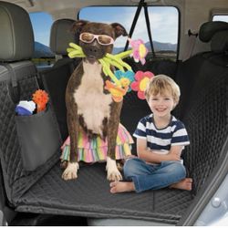 Honest Back Seat Extender for Dogs - Dog Car Hammock with Hard Bottom, 400lbs Capacity, Waterproof, Standard, Black