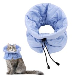 Adjustable Recovery Collar - Lightweight, Waterproof & Soft for Cats Prevents Licking Wounds (S)