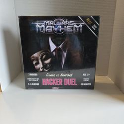 Malware Mayhem Hacker Duel, Chaos Edition Board and Card Game, Genius vs. Anarchist Hackers, 2- Player, Age 13+, 60 Minutes