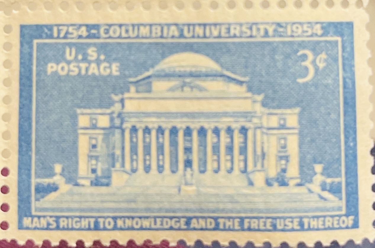 Postage Stamps COLUMBIA UNIVERSITY - 1954