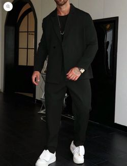 Men's Black Suit Size M