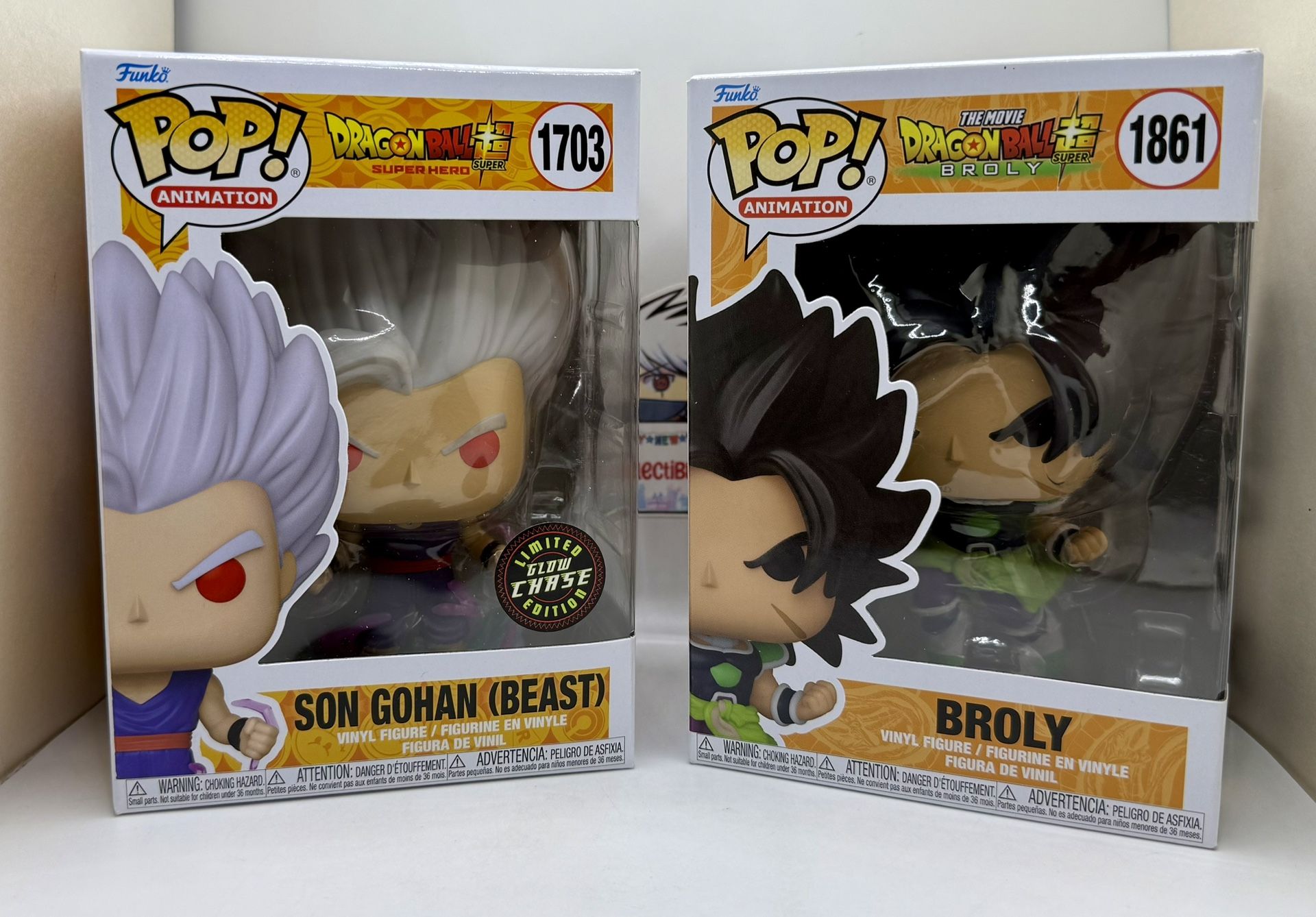 Dragon Ball - Broly & Gohan GITD Chase Funko POP! 2 POP Bundle