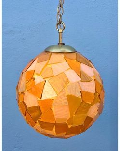 Mid century Feldman Lighting Co. acrylic chip pendant light