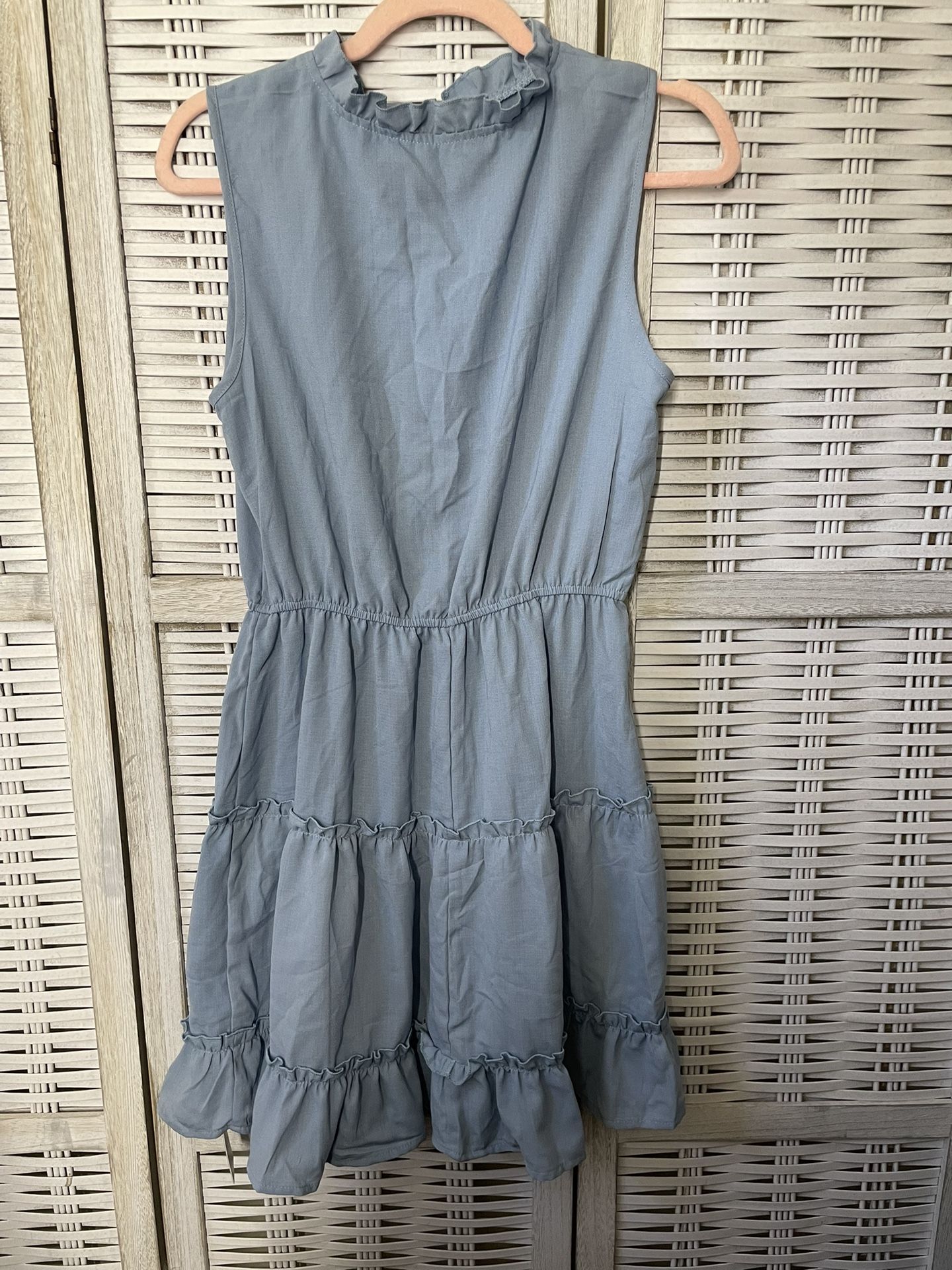Cupshe Medium Blue Tiered Midi Dress