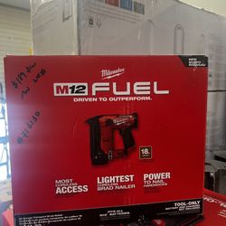 Milwaukee M12 Fuel 18 Gauge Compact Brad Nailer Tool Only