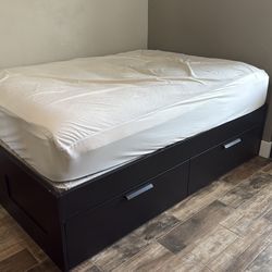 Full Size Bed Fram w/storage