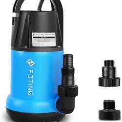 FOTING Sump Pump 1HP Clean/Dirty Submersible Water Pump