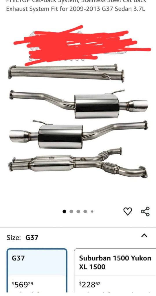Catback Cat Back Infiniti G37