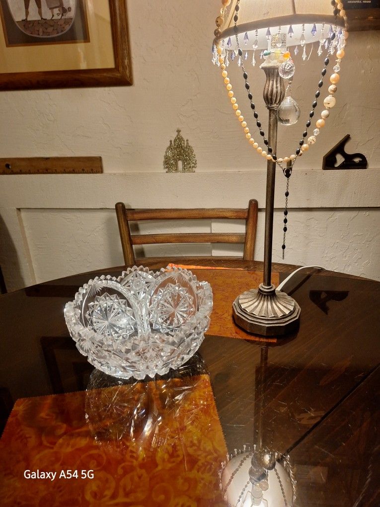 Stunning !..Lead Chyrstal Cut Bowl