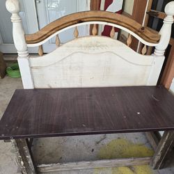 Bench And Wicker DRESSER and Mirror And Shampoo Bowl