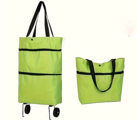 FOLDABLE GROCERY SHOPPING BAG WITH WHEELS