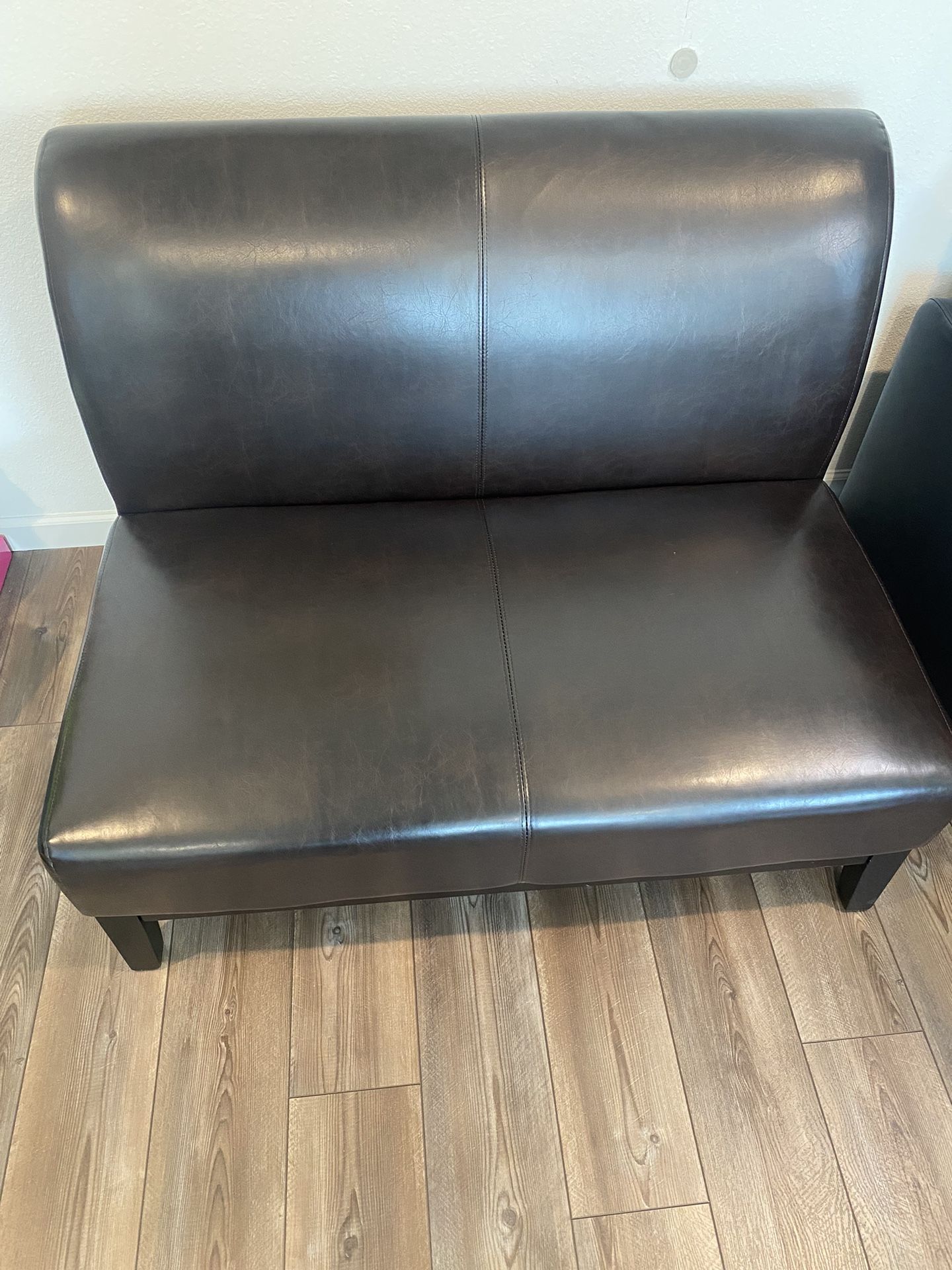 Noble House Darcy Contemporary Upholstered Loveseat in Brown and Espresso