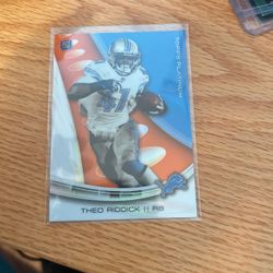 2013 Topps Platinum Theo Riddick Rookie Card 109