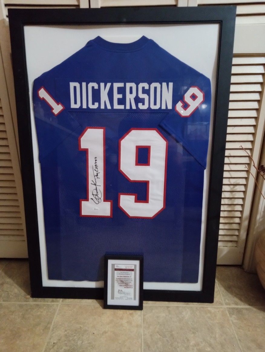 Eric Dickerson Sign Frame Jersey With JSA Certificate Of Authenticity