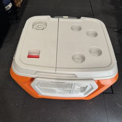 Coolest Cooler (Orange) – Blender, Speaker, Accessories – Excellent Condition