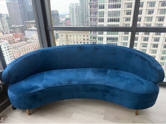 Modern Glam Art Deco Couch