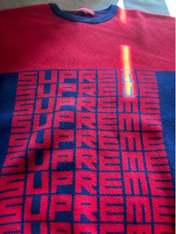Supreme knitted crewneck  (logo repeat)