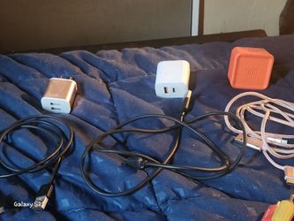 Lot of Phone Chargers & USB Cables – Wall Blocks & Braided Type-C Cord