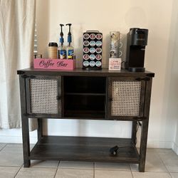 Coffee Bar Table With USB 