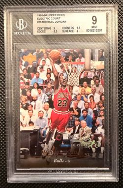 1995-96 UD Upper Deck Michael Jordan Electric Court Parallel SP - BGS 9 Mint