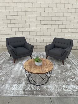 *Free Delivery* Modern Gray Chairs Couch Sofa