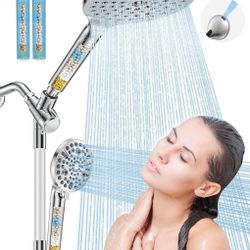 Dual Filtered Handheld Shower Heads Combo