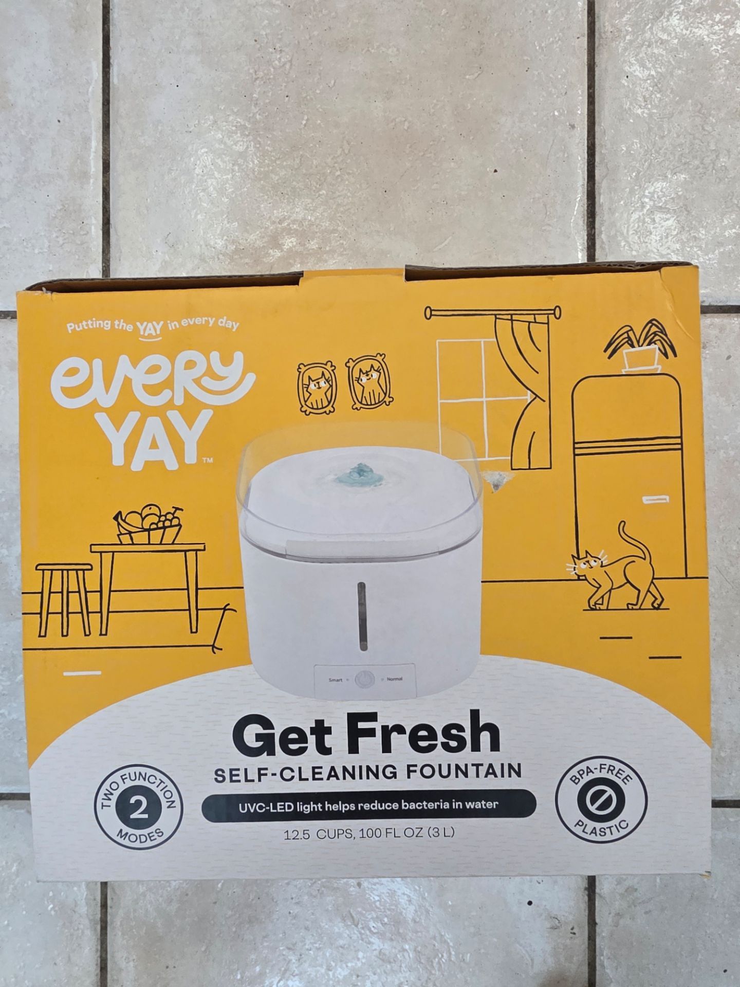 Self-cleaning pet water fountain for fresh clean water for cats and dogs