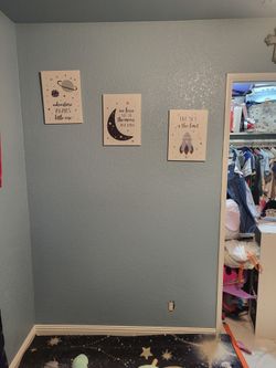 Space theme room decor.