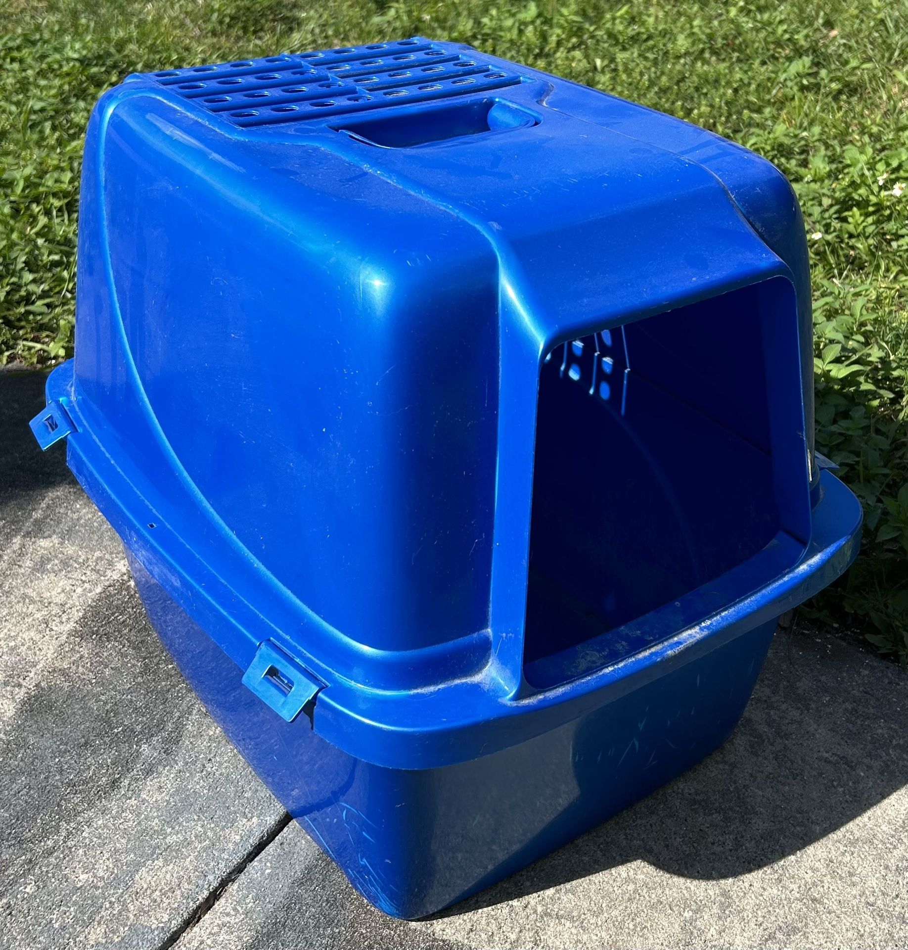 Cat Litter Pan Box w/ Hood Cover Top and Air Filter Vents