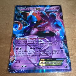 2013 Pokemon Deoxys EX Holo Jumbo Team Plasma Card #53/116