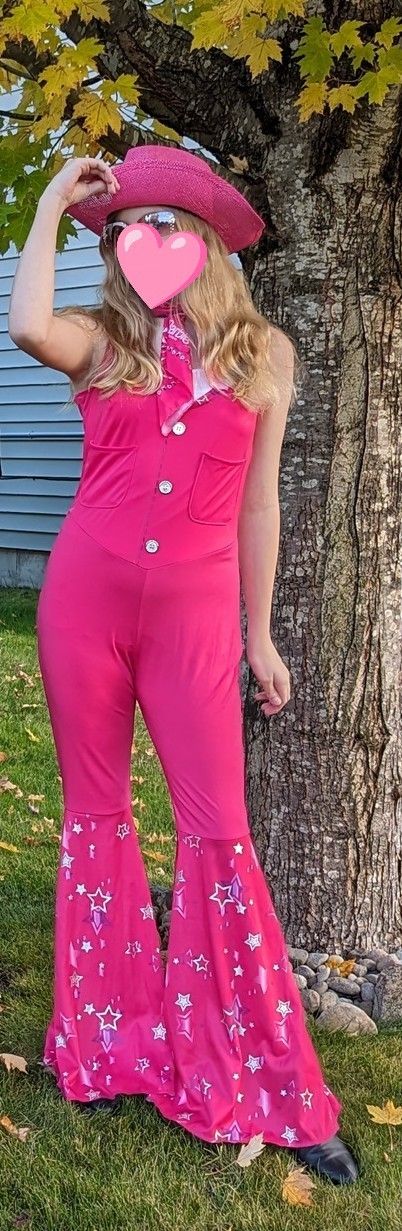 Western Barbie Pink Jumpsuit Halloween Costume