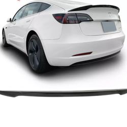 Fits 17-22 Tesla Model 3 Sedan 4-Door V Style ABS Trunk Spoiler Wing