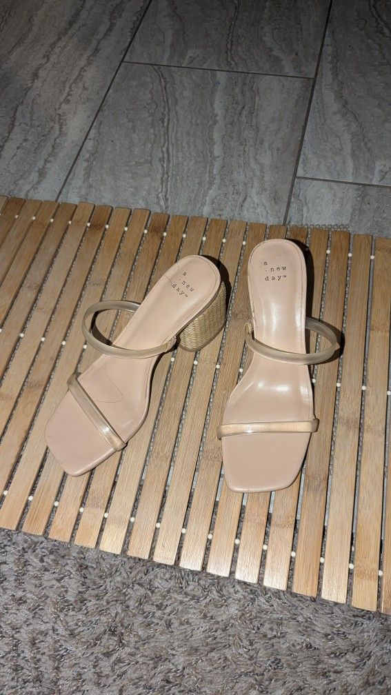 Clear Woven Heels Size 8