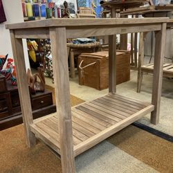 Teak Buffet Console Table (New)