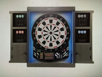 Electronic dartboard with cabinet. Brand new!