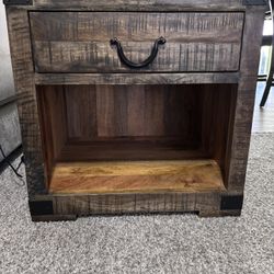 Wally Brown 24" Wide Rectangle Wood Nightstand End Table
