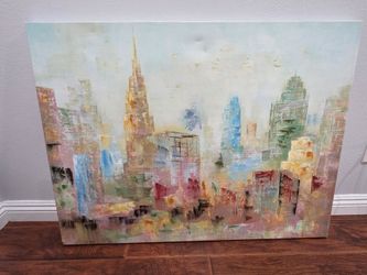 Abstract City Skyline Canvas Wall Art