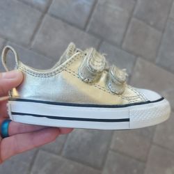 Converse Size 4 For Toddler Gold Color