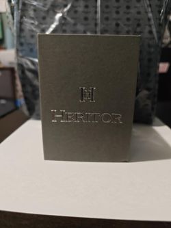 Heritor Automatic Wilhelm Sammy skeleton bracelet watch with day and date color silver  and blue