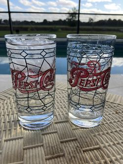 Vintage Diet Pepsi Glasses- Set Of 2