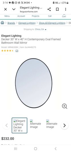 Wall Mirror OVAL Shape 36 x 24