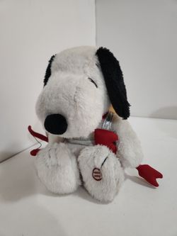 HallMark Cupid Snoopy 11" Plush (Sound & Motion) + Christmas 8" Plush .