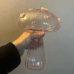 Hand Blown Mushroom Glass 