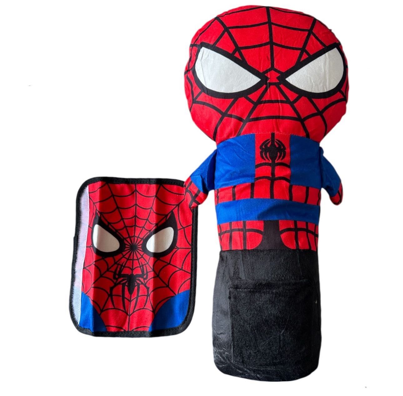 Spiderman Plush Car Travel Pillow with Seatbelt Strap Cushion Pads for Kids & Adults