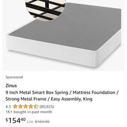 Zinus 9 Inch Metal Smart Box Spring / Mattress Foundation / Strong Metal Frame