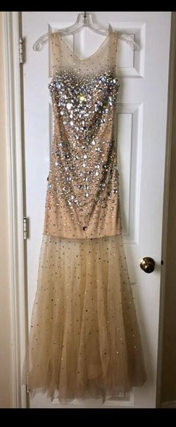 Jovani gold prom dress