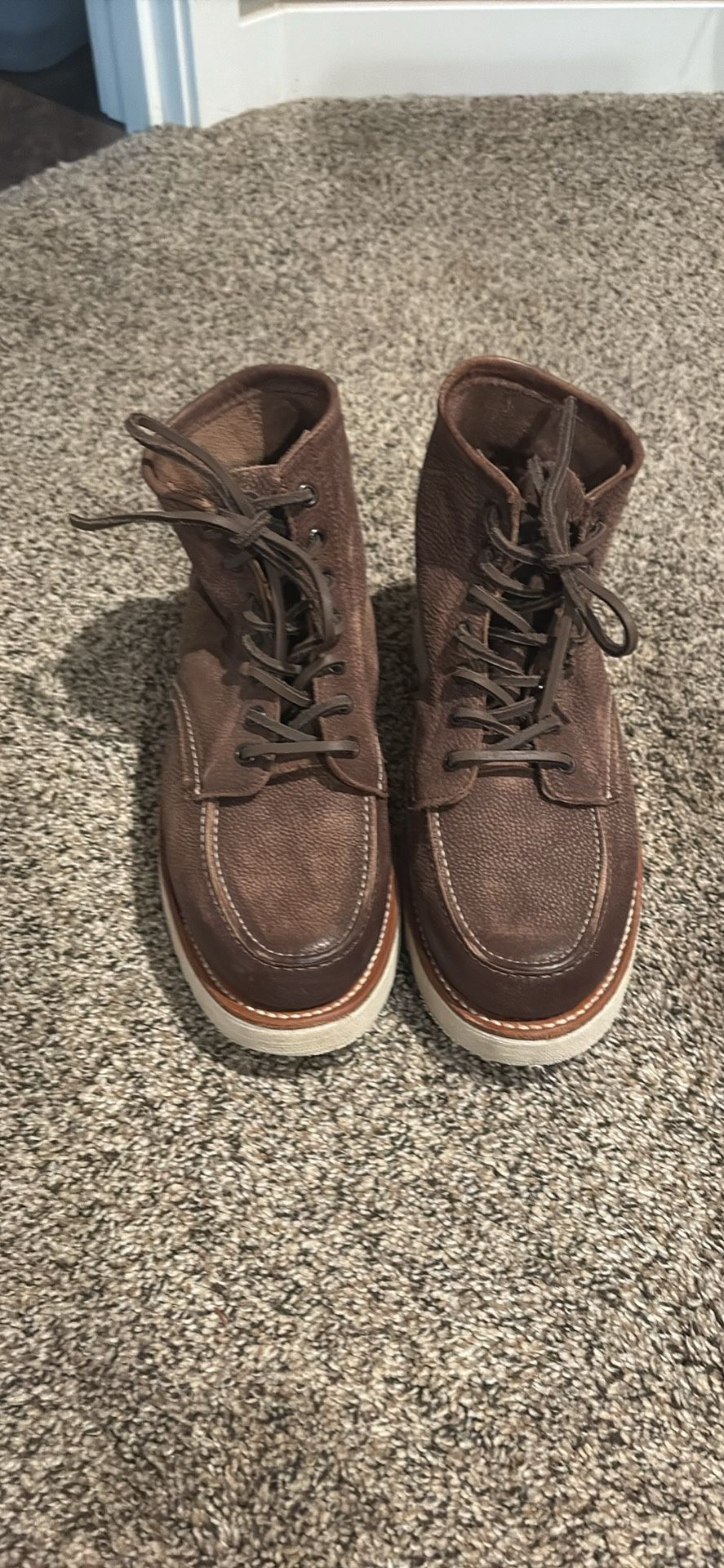 Leather Casual Moc Toe Boot