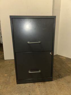 Metal office cabinet with 2 drawers (with lock)